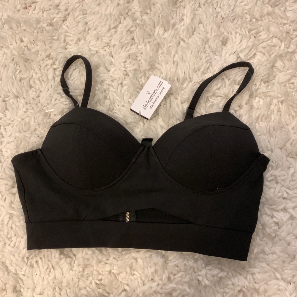 Black bralette with cut out